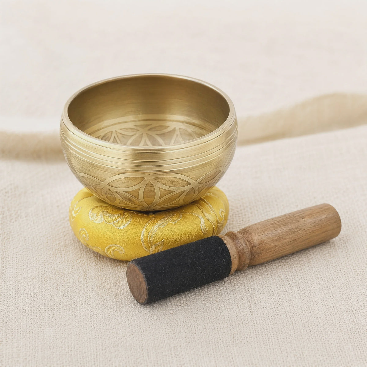 Tibetaanse Zangleschaal 'Flower of Life' - Meditatie, Yoga & Stressverlichting