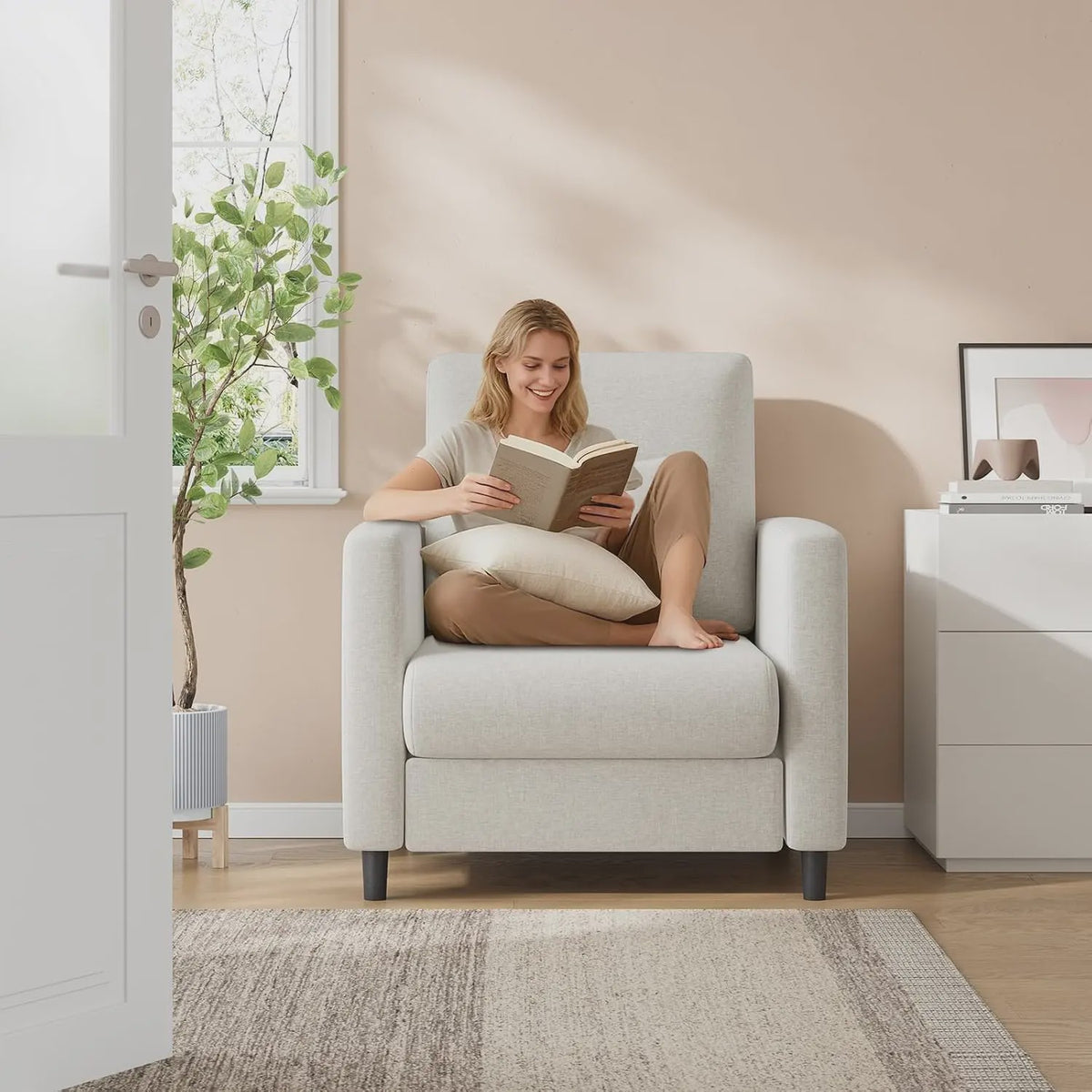 Moderne 2-zits bank en fauteuil set - Compact en comfortabel voor kleine ruimtes