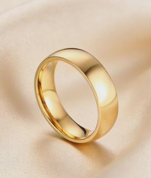 Gouden RVS Trouwring & Verlovingsring - Unisex - Maten 4-15