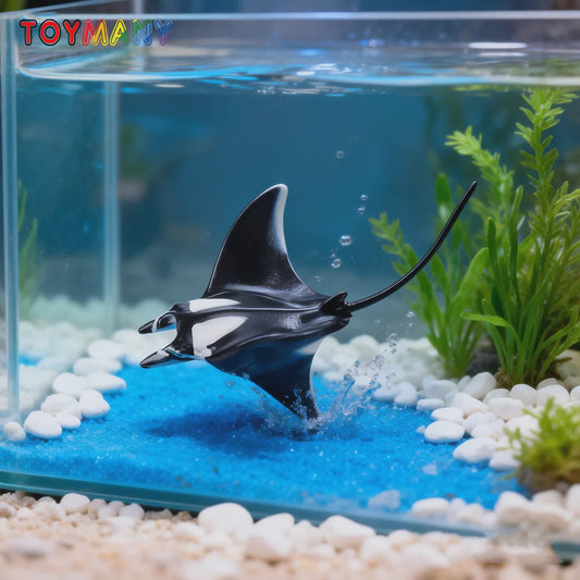 Toymany Manta Ray Speelfiguur - Realistische Oceaan Dieren Model, Cadeau voor Kinderen