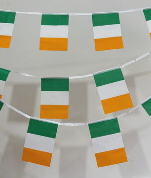 Ierse Vlaggetjes Slinger - Groen, Wit, Oranje - Feestdecoratie & St. Patrick's Day