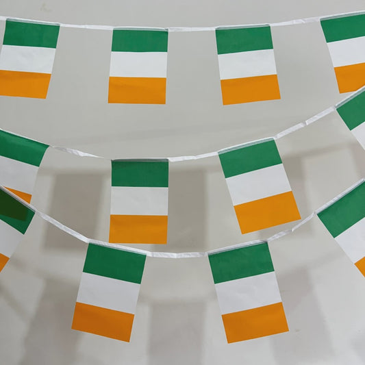 Ierse Vlaggetjes Slinger - Groen, Wit, Oranje - Feestdecoratie & St. Patrick's Day