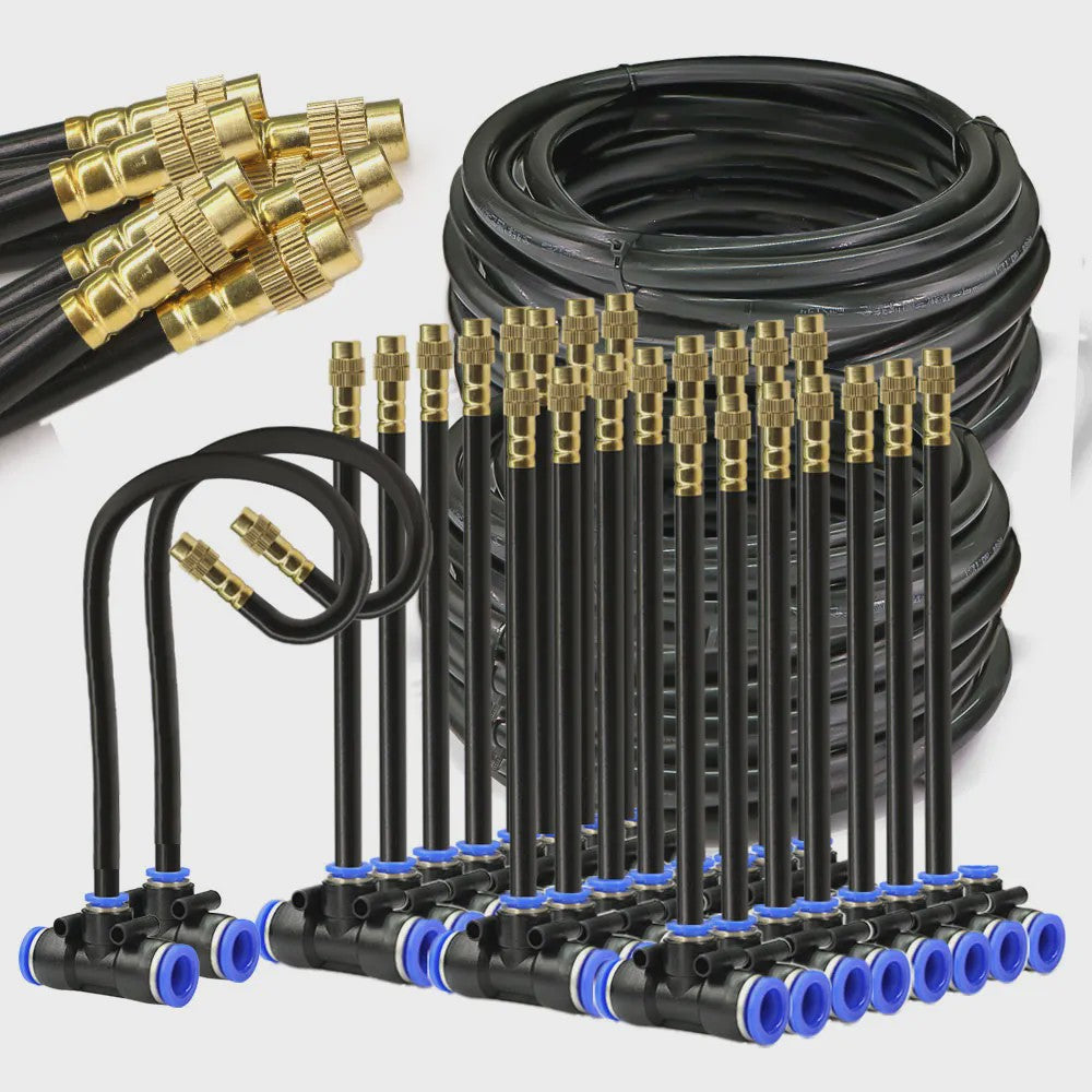 Verstelbare Nevelsproeier Kit met 8mm PE Slang en Zelfaanzuigende Pomp voor Tuin