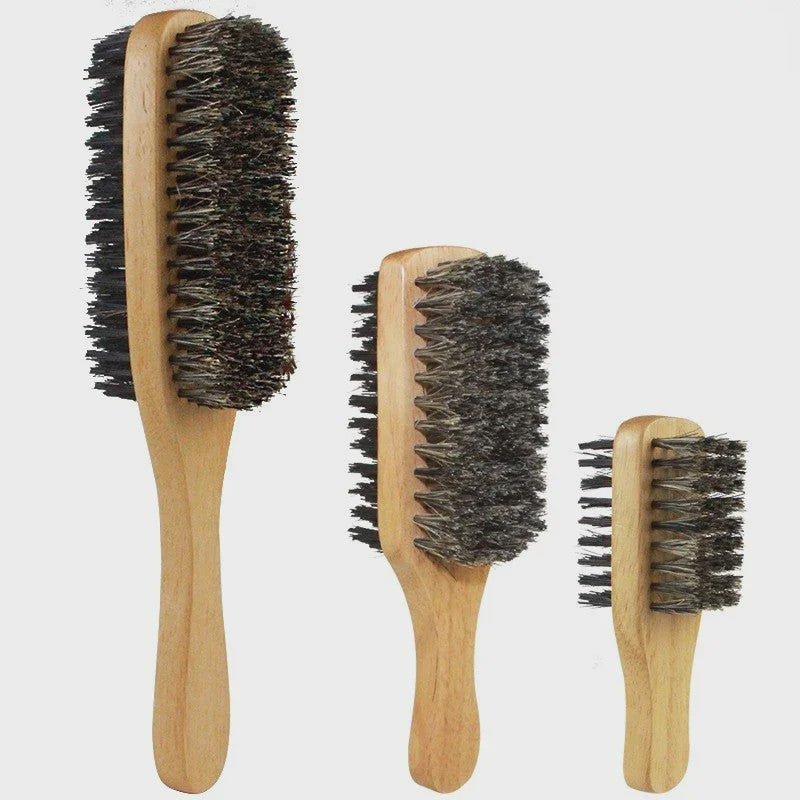 Herborst Borstel voor Mannen - Natuurlijke Houten Golfborstel voor Haar & Baard Styling