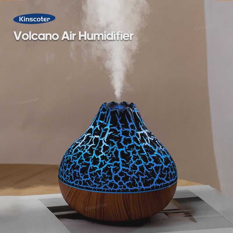Volcano Luchtbevochtiger 300ml met Kleurrijk Nachtlampje - USB Desktop Vernevelaar