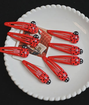 4x Schattige Rode Lieveheersbeestje Haarclips voor Kinderen - Leuke Snap Speldjes