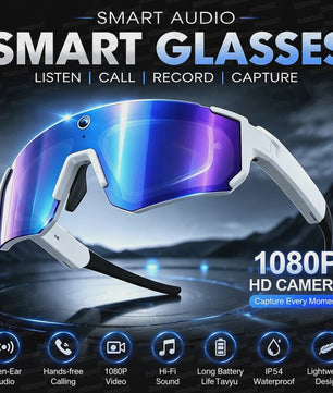 AI Smart Bril met Camera & Bluetooth Audio - 1080P Video, Vertaalfunctie