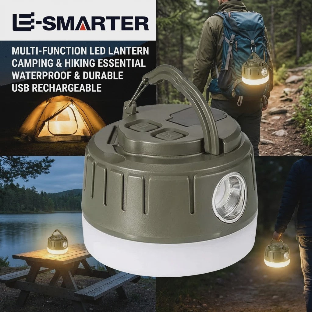 Draagbare LED Camping Lantaarn met Haak & Magneet - Noodverlichting & Powerbank