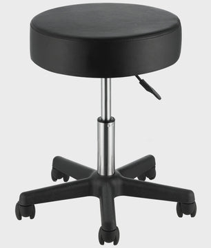 Verstelbare Zwarte Draaistoel met Wielen - 40cm Diameter