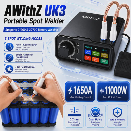 Awithz UK3 Draagbare Batterij Spot Lasapparaat - 10000mAh DIY Lithium Batterij Pack Lasgereedschap