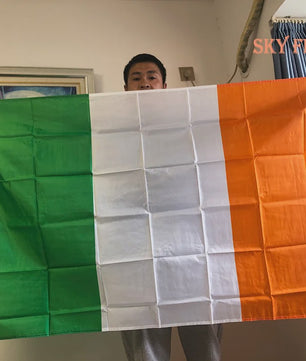 Ierse Vlag 90x150cm Polyester - Groen Wit Oranje