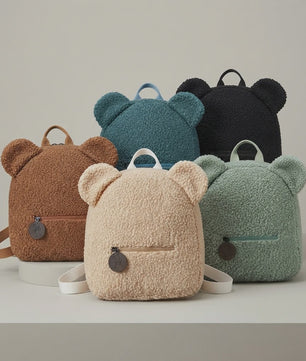 Schattige Kinderrugzak met Berenoren - Zacht Lamswol Fleece