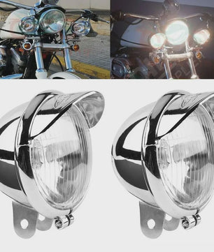 Universele Motor Koplamp - Chrome Auxiliary Light voor GN125 & Motoren