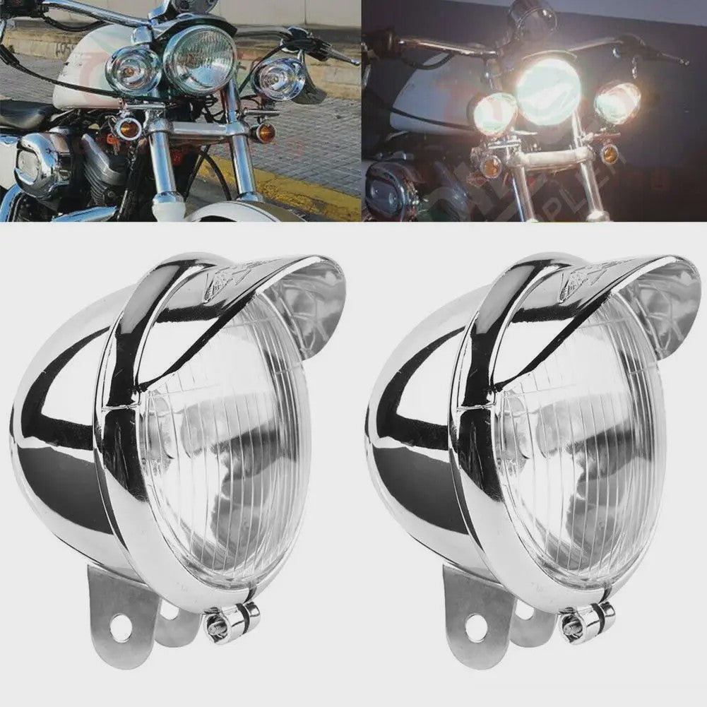 Universele Motor Koplamp - Chrome Auxiliary Light voor GN125 & Motoren