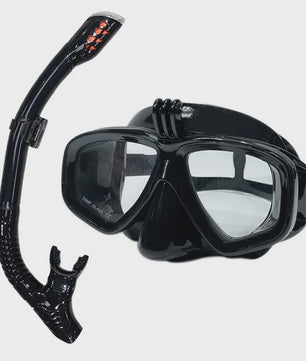 Professionele Duikset: Duikbril met GoPro Mount & All-Dry Snorkel voor Scuba Diving
