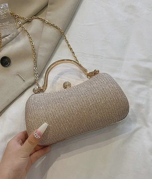 Glitter Avondtasje met Diamant Effect - Chique Clutch & Schoudertas