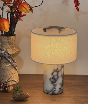 Luxe Marmeren Tafellamp Draagbaar & Oplaadbaar - Scandinavisch Design