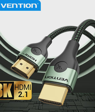 Vention 8K HDMI 2.1 Kabel - 48Gbps, 8K@60Hz, 4K@120Hz, HDR10+, HDCP2.2 voor PS5, Xbox, TV