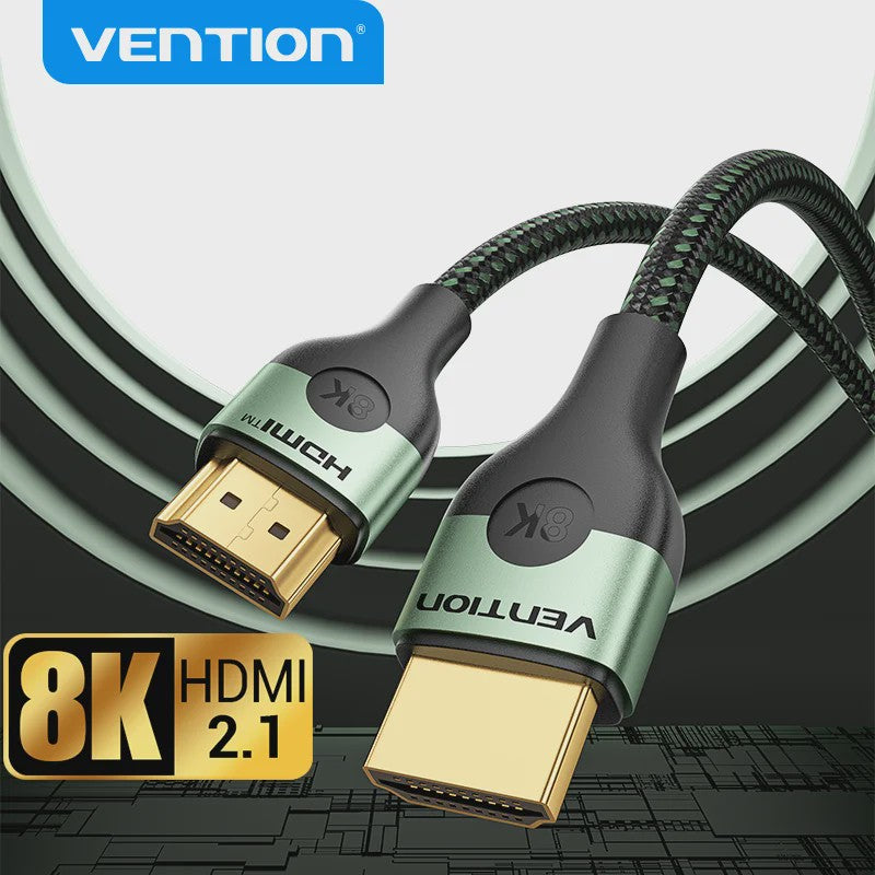 Vention 8K HDMI 2.1 Kabel - 48Gbps, 8K@60Hz, 4K@120Hz, HDR10+, HDCP2.2 voor PS5, Xbox, TV