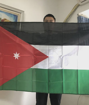 Jordan Vlag 90x150cm - Dubbelzijdig Bedrukt Polyester Hangende Decoratie