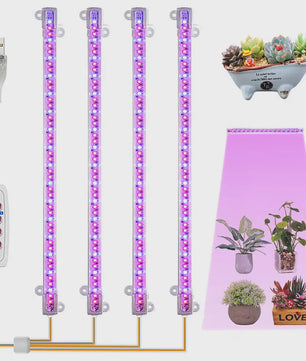 USB LED Groeilamp Kweeklamp Full Spectrum Dimbare Plantenlamp met Timer voor Binnen