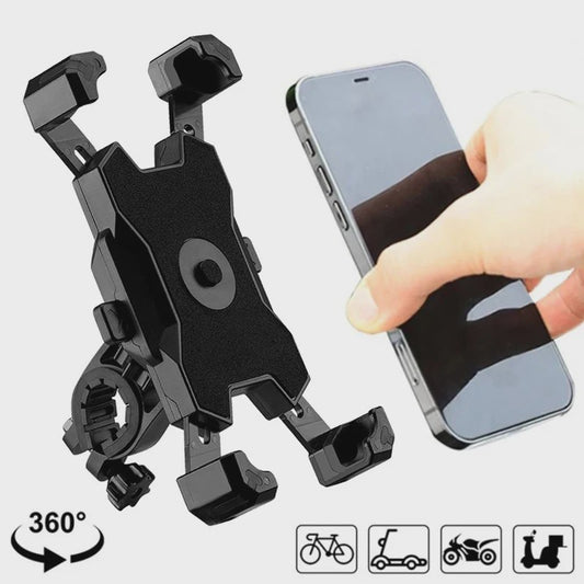 Universele Fiets & Motor Telefoonhouder - 360° Draaibaar, Schokbestendig