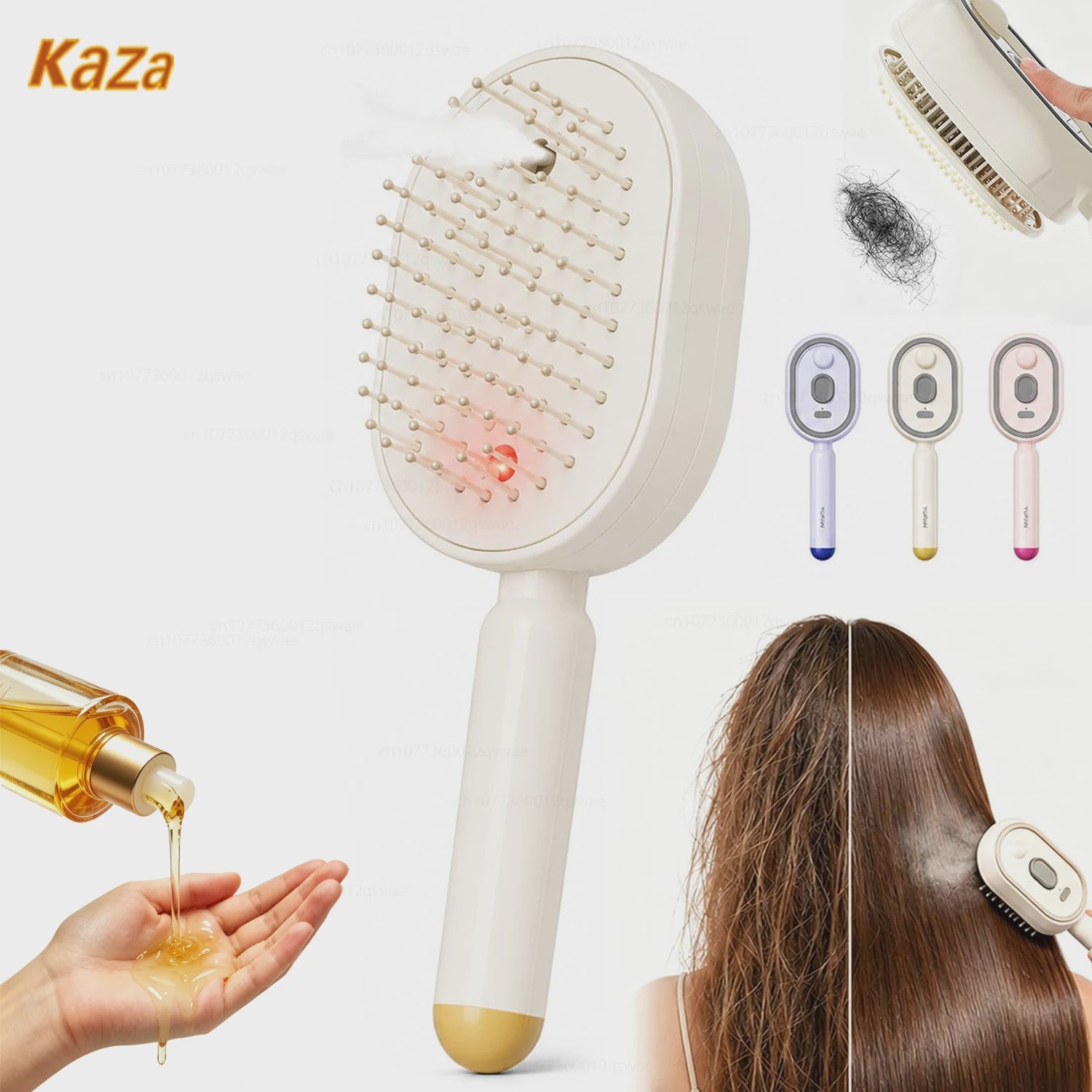 Elektrische Stoom Haarborstel met Waternevel - Anti-Frizz & Massage