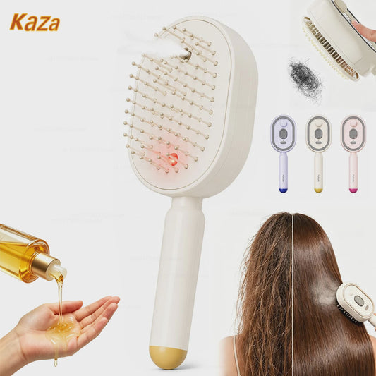 Elektrische Stoom Haarborstel met Waternevel - Anti-Frizz & Massage