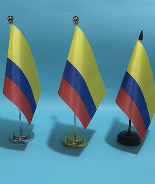 Colombiaanse Vlag voor Bureau - 14x21cm Polyester Decoratie