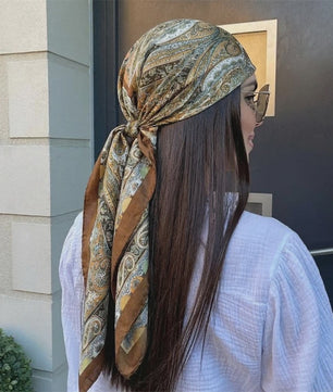 Luxe Zijden Vierkante Sjaal 90x90cm - Stijlvol Foulard voor Dames