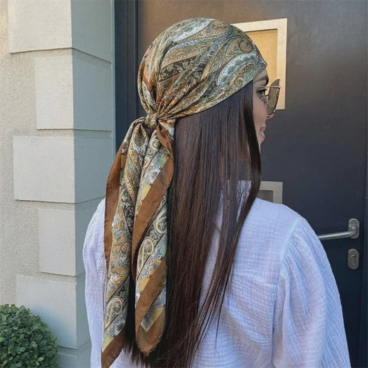 Luxe Zijden Vierkante Sjaal 90x90cm - Stijlvol Foulard voor Dames
