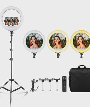 18 Inch Ring Light LED Lamp met Verstelbaar Statief & Telefoonhouder voor YouTube, Foto & Studio