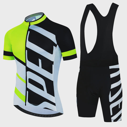 Professionele Fietskleding Set Heren - Zomer MTB Shirt & Bib Shorts