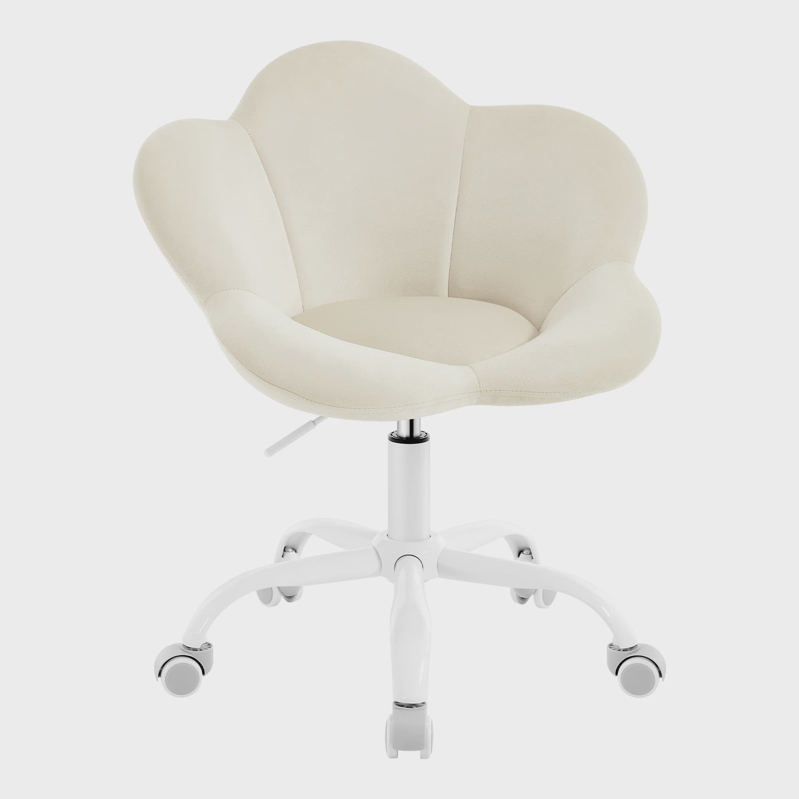 WOLTU Kinderbureau Stoel Velvet, Ergonomisch Draaibaar en In Hoogte Verstelbaar, Bloemen Design