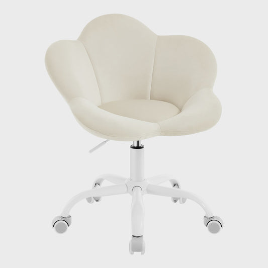WOLTU Kinderbureau Stoel Velvet, Ergonomisch Draaibaar en In Hoogte Verstelbaar, Bloemen Design