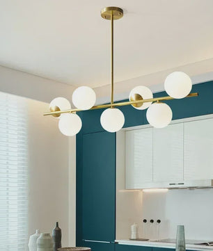 Moderne Magische Bonen Glas Kroonluchter - 6/7 Lampen - Goud/Zwart