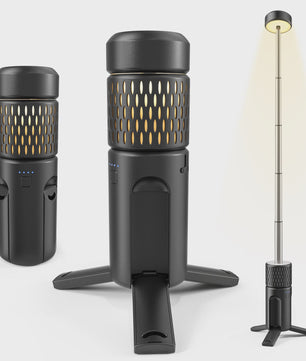 Telescopische Campinglamp met LED, Draagbare Noodverlichting & Powerbank Functie