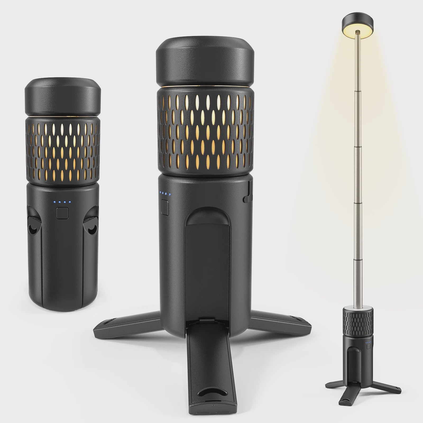 Telescopische Campinglamp met LED, Draagbare Noodverlichting & Powerbank Functie