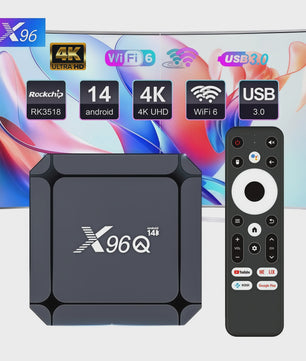 X96Q Android 14 TV Box: 4K Ultra HD Media Player met WiFi 6 & 2GB/16GB