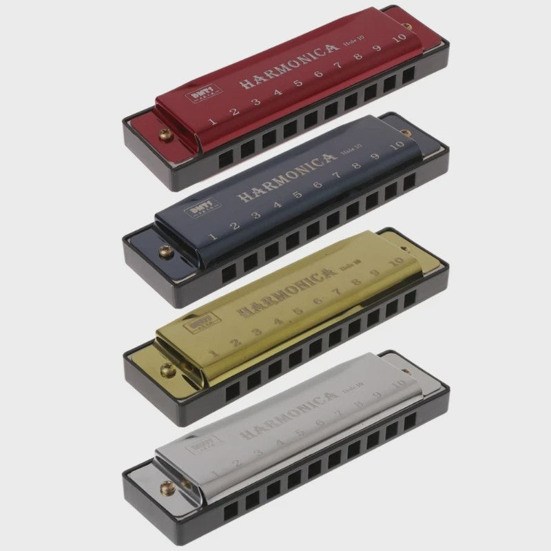 Diatonische Mondharmonica in C - 10 Gaten - Ideaal voor Beginners & Kinderen - Inclusief Hoesje