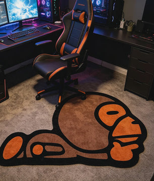 Creatief Aap Vorm Tapijt - Uniek Cartoon Design voor Gaming Kamer & Slaapkamer