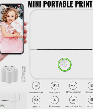 Mini Thermische Printer - Draagbaar, Bluetooth, voor Foto's & Labels