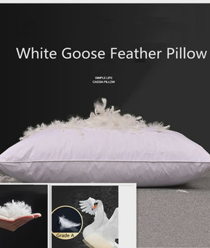 Luxe 100% Witte Ganzendons Kussen - Hotelkwaliteit & Orthopedisch Comfort