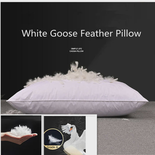Luxe 100% Witte Ganzendons Kussen - Hotelkwaliteit & Orthopedisch Comfort