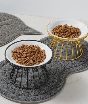 Keramische Verhoogde Voerbak & Waterbak op Standaard voor Katten en Honden