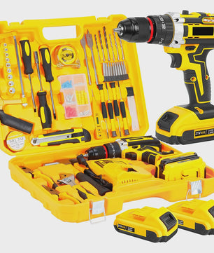 21V Accuboormachine met Klopfunctie & 120-delige Accessoireset - 45Nm Koppel, 25+3 Snelheden