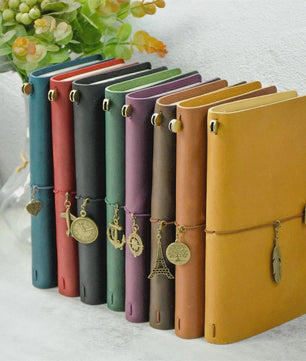 Leren Reisdagboek Navulbaar - Handgemaakt Retro Notitieboek voor Schrijven, Tekenen & Cadeau