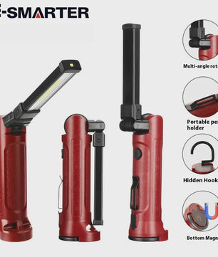 Oplaadbare COB Werklamp 180° Opvouwbaar met Magneet & Haak - USB