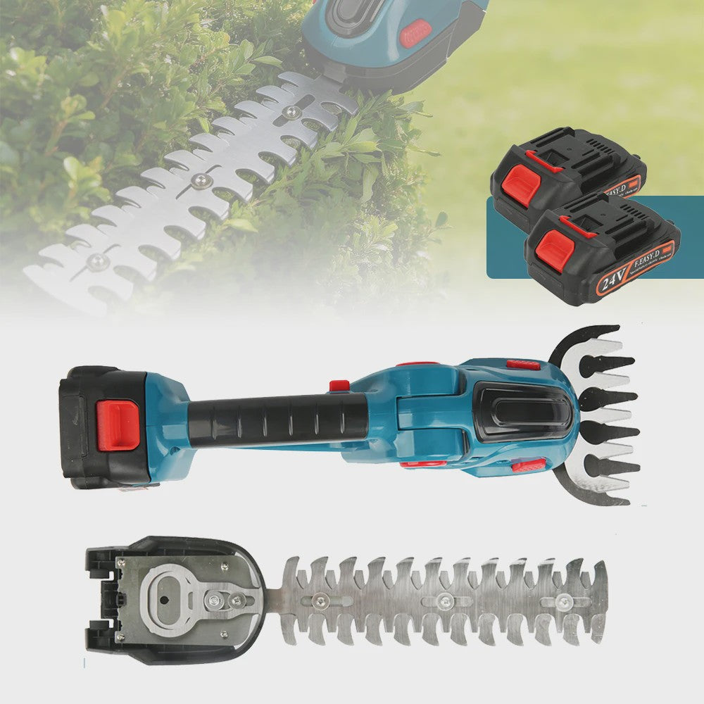 24V Draadloze Snoeischaar & Grasmaaier 2-in-1 met Lithium-Ion Batterij