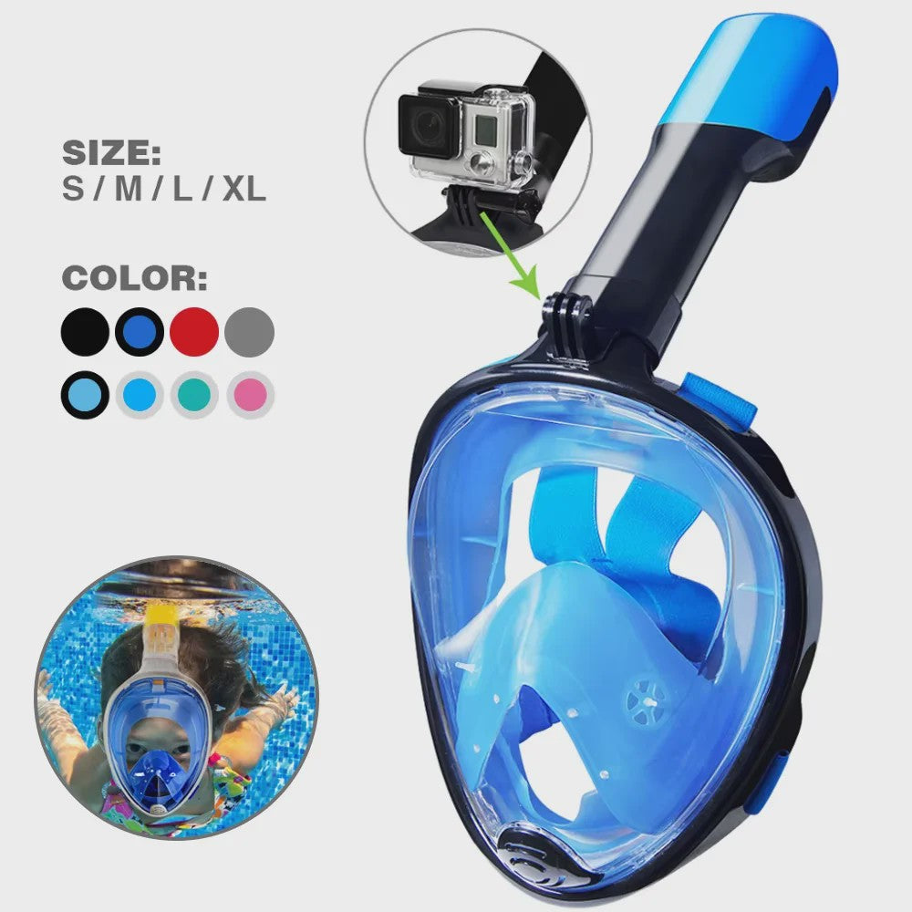 Full Face Duikmasker met Anti-Condens & Droog Systeem - Veilig Snorkelen & Zwemmen